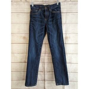 Lucky Brand Jeans Girls 14 Classic Straight Adjustable Med Wash Blue Stretch